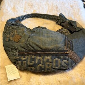 Marc By Marc Jacobs Blue Denim Hobo Bag RARE